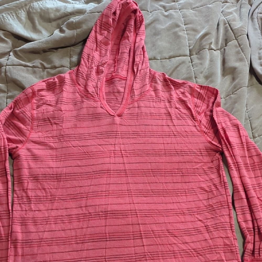 Pink Striped Hoodie